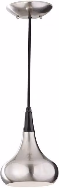 Elstead Beso Dome Ceiling Pendant Light in Silver, Diameter: 17.9 cm