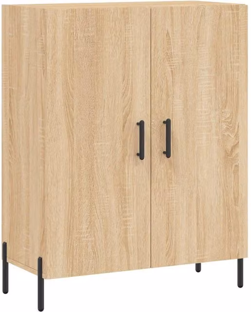 Berkfield Home Sonoma Oak Sideboard in Light Brown, W/D/H: 69.5 x 34 x 90 cm