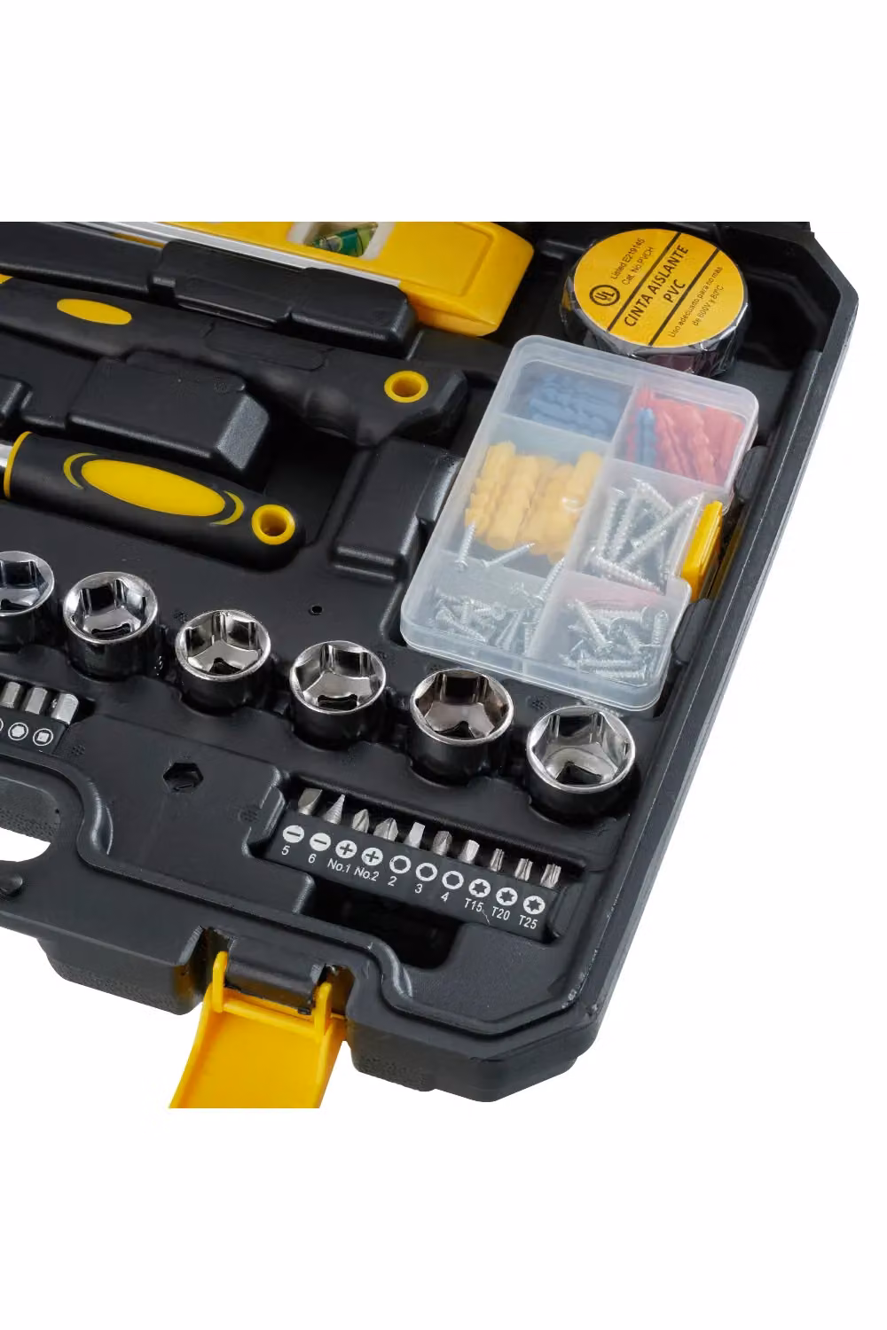 Living and Home 108-Piece Household Repair Tool Kit with Storage Case in Black – 4