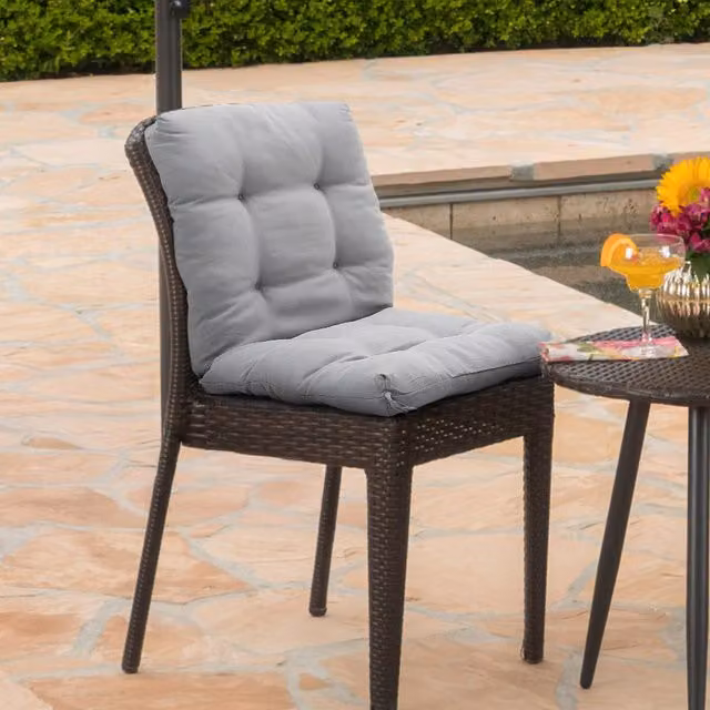 Breeins Non Slip Garden Chair Cushion with Back Support in Light Grey