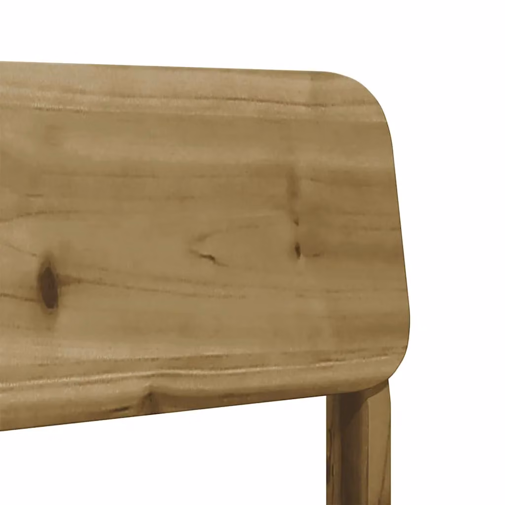 Berkfield Home Set of 2 Rustic Brown Impregnated Pine Garden Chairs, W: 60 cm, D: 52.5 cm, H: 72 cm – 5