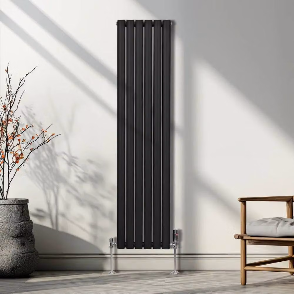 Monstershop Oval Column Radiator in Black, H 160 cm x W 36 cm – 4