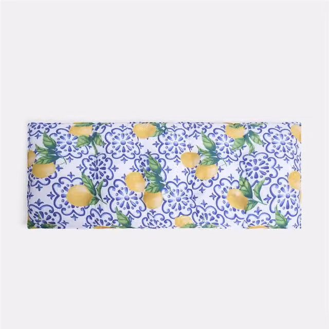 OHS Mediterranean 2 Seater Outdoor Bench Pad in Yellow with Water Repellent Fabric