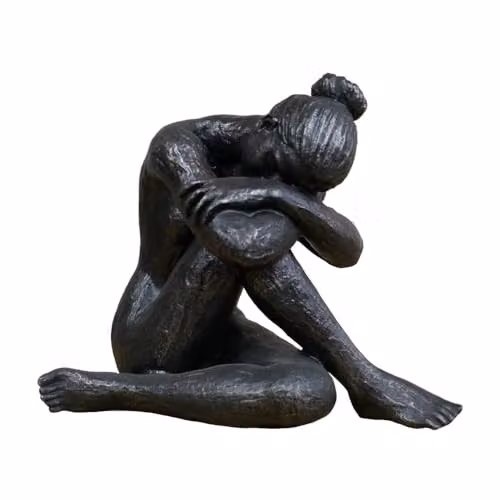 Gifts Direct 2 U Large Sitting Naked Woman Ornament in Black