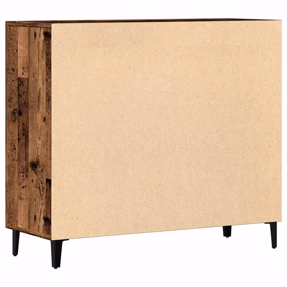 Berkfield Home Old Wood Industrial Sideboard in Brown, W/D/H: 90 x 34 x 80 cm – 5