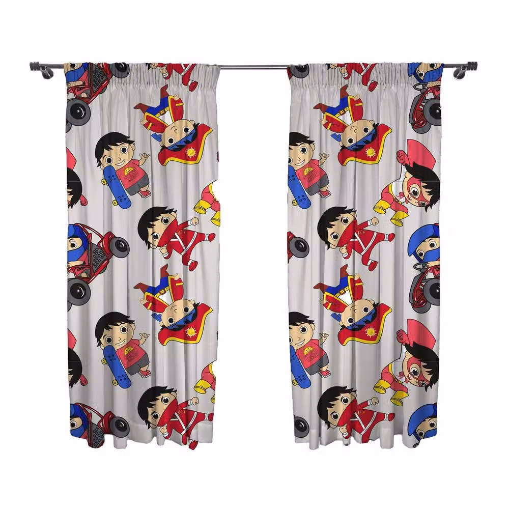 Ryan's World Multicolour Graphic Fabric Panel Curtains for Children – 2