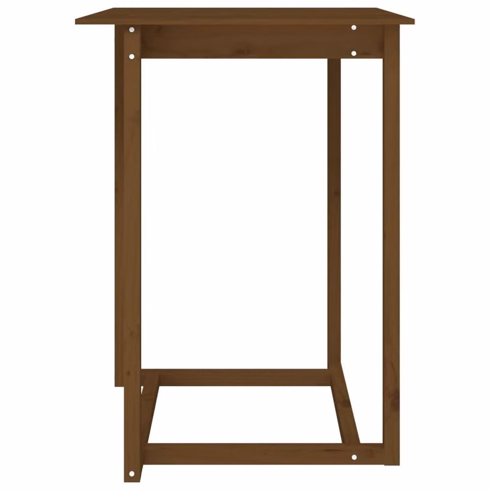 Berkfield Home Rustic Square Bar Table in Honey Brown Solid Pine, W/D/H: 80 x 80 x 110 cm – 3