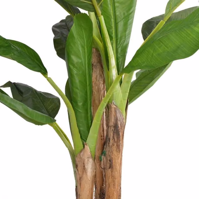 Berkfield Home Artificial Banana Tree Plant with Pot, Green, Height: 175 cm