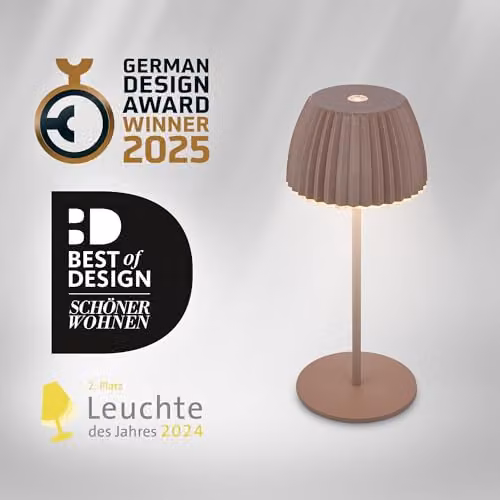 Briloner Riffle Mini Rechargeable LED Table Lamp in Umbra Sand, W/D/H: 8.5 x 8.5 x 20 cm – 7