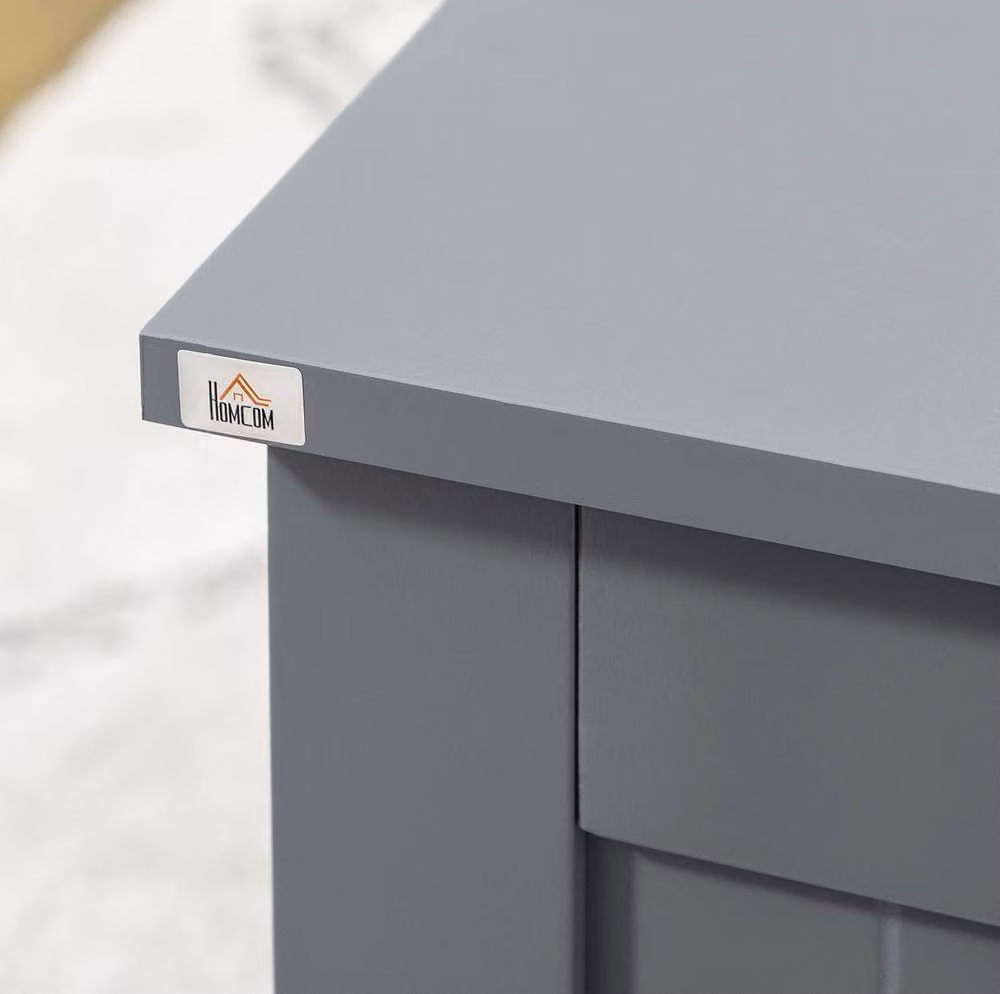 STILVORA Storage Chest with Lid and Safety Hinges in Grey – 4