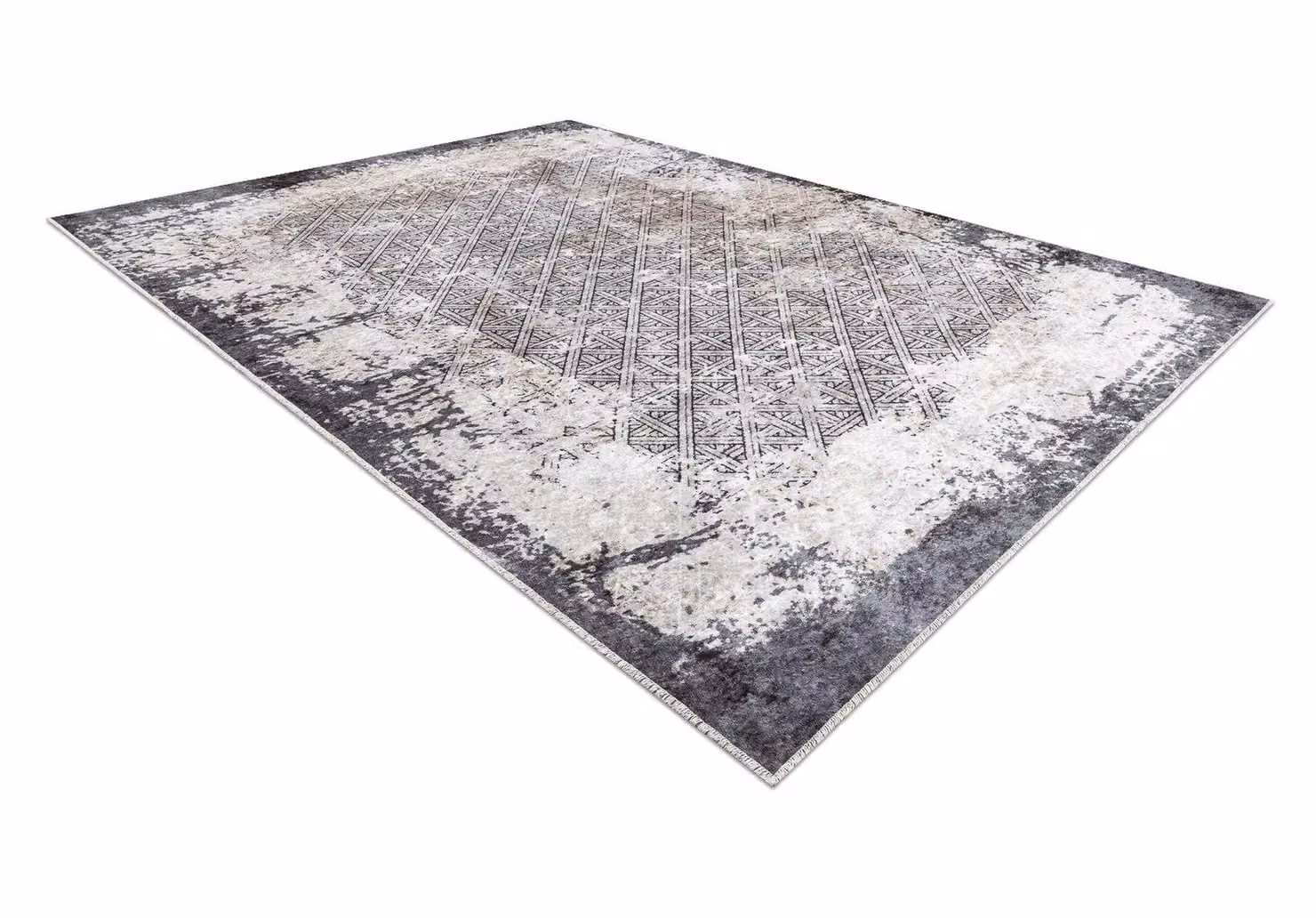 RugsX Miro Geometric Grey Modern Polyester Rug W: 160 cm, D: 220 cm – 2