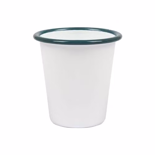Argon Tableware Green and White Enamel Tumbler, 300ml – 1