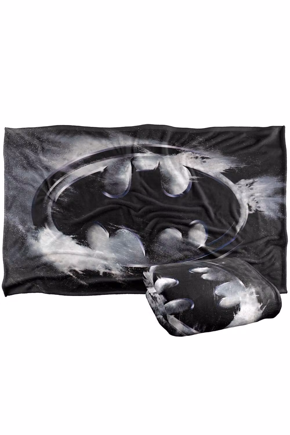 Warner Bros. Batman Returns Logo Super Soft Fluffy Polyester Throw Blanket in Black and Multicolour, Large – 2