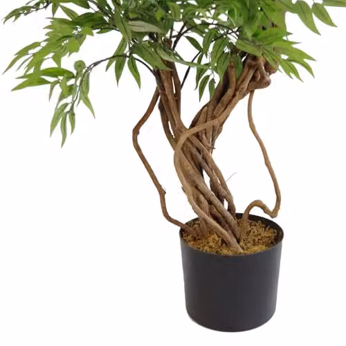 Botanik Artificial Office Tree in Green and Black, H 140 cm x W 60 cm x D 60 cm – 2