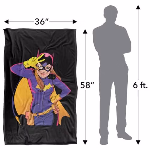 Warner Bros. Batman and Batgirl Super Soft Fleece Throw Blanket for Children, Multicolour, W: 91.44 cm x L: 147 cm – 4