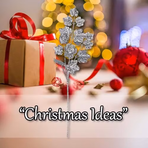 VFM e-Store Silver Glitter Christmas Long Stem Decoration, H 65 cm x W 20 cm – 4
