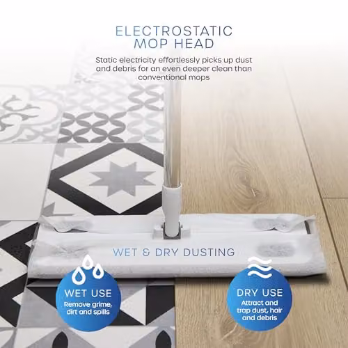 Swan Elevate Electrostatic Mop Floor Cleaner Starter Kit, White – 3