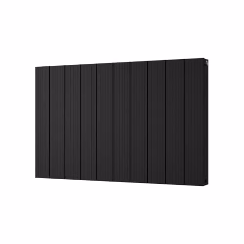 UK Radiators Thetford Black Grooved Horizontal Designer Radiator, W: 93.6 cm, H: 60 cm – 2