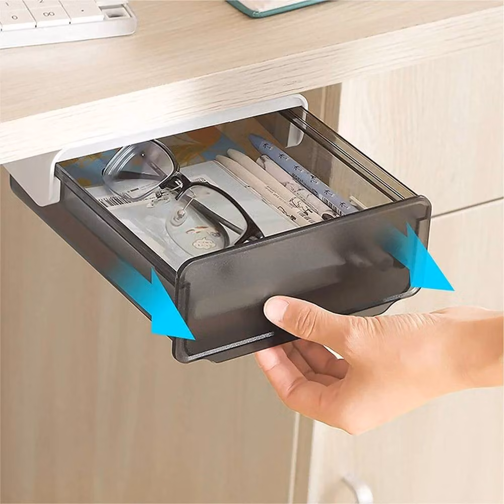 PAWNORA Under Desk Drawers, 2-Piece Set, Black – 2