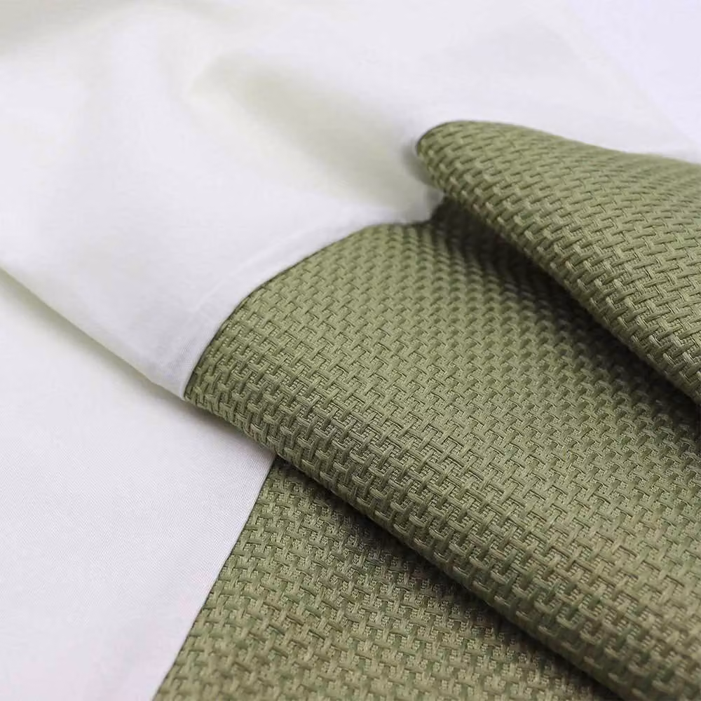 Voltico Lime Jacquard Duvet Cover and Pillowcase Set in Multicolour, W/D/H: 180 x 200 cm – 2