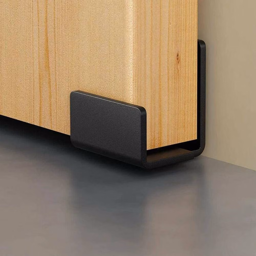 SPETLEK Wall Mounted Black Sliding Door Floor Guide – 4