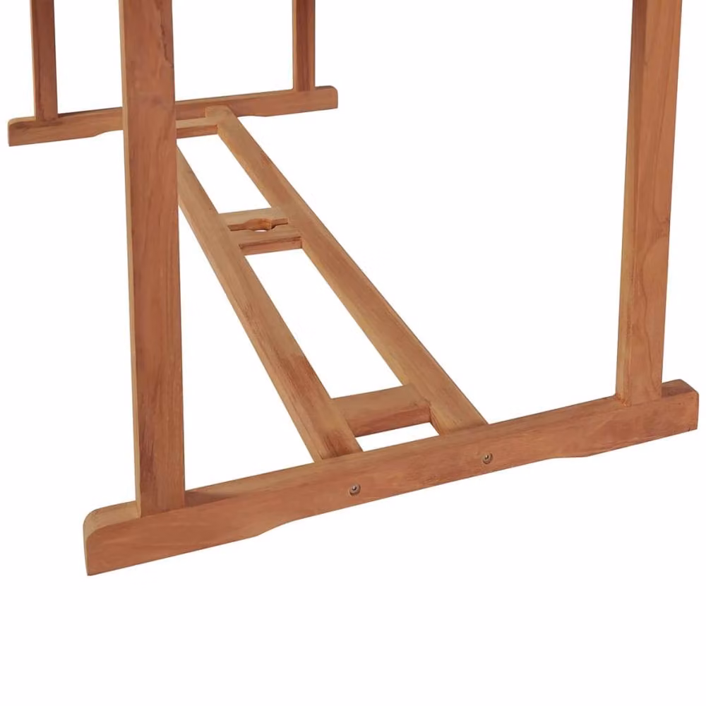 Berkfield Home Extendable Rectangular Garden Table in Brown Solid Teak Wood, W/D/H: 180 x 90 x 75 cm – 3