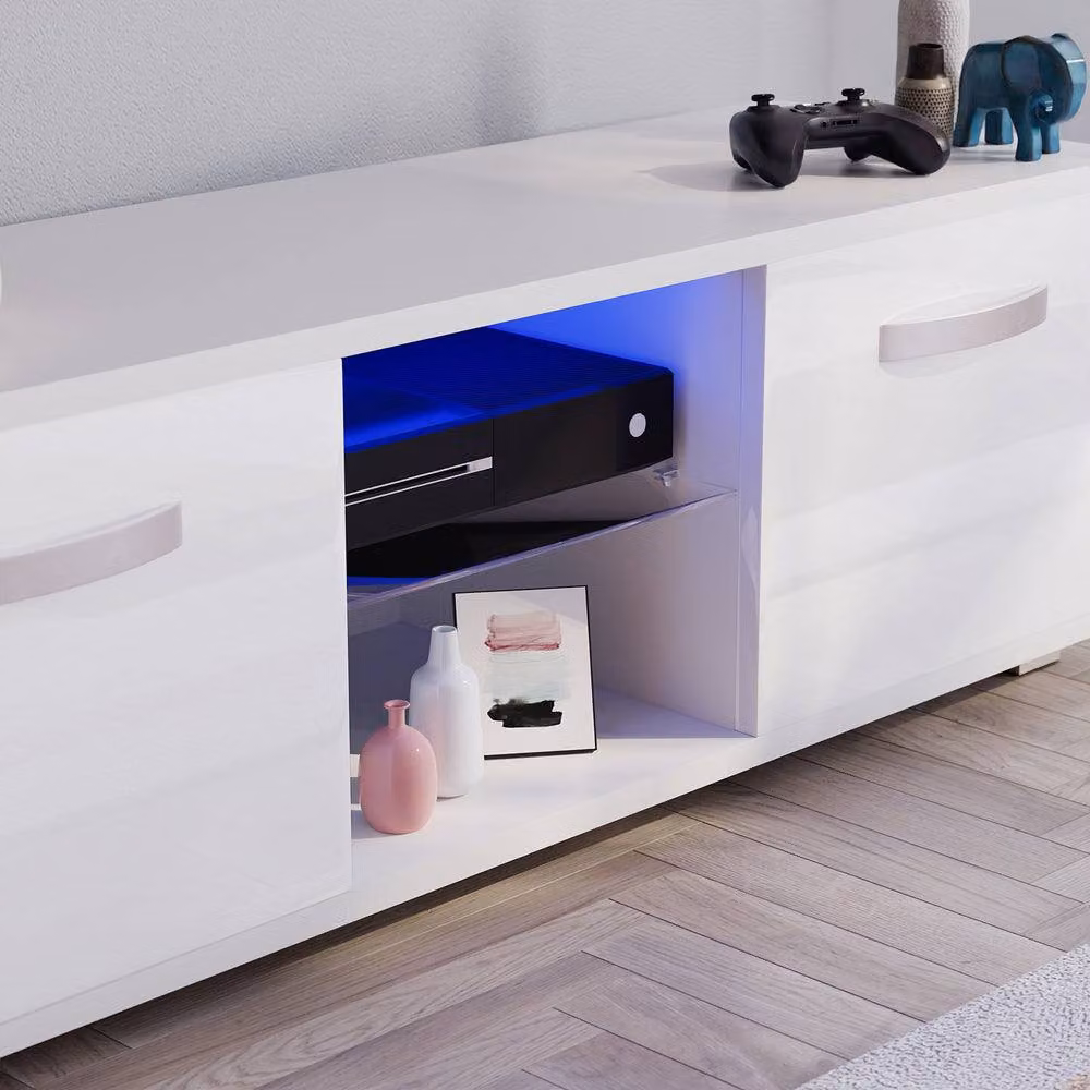 HD Designs Vida Designs Cosmo 2 Door LED TV Unit in White – 3