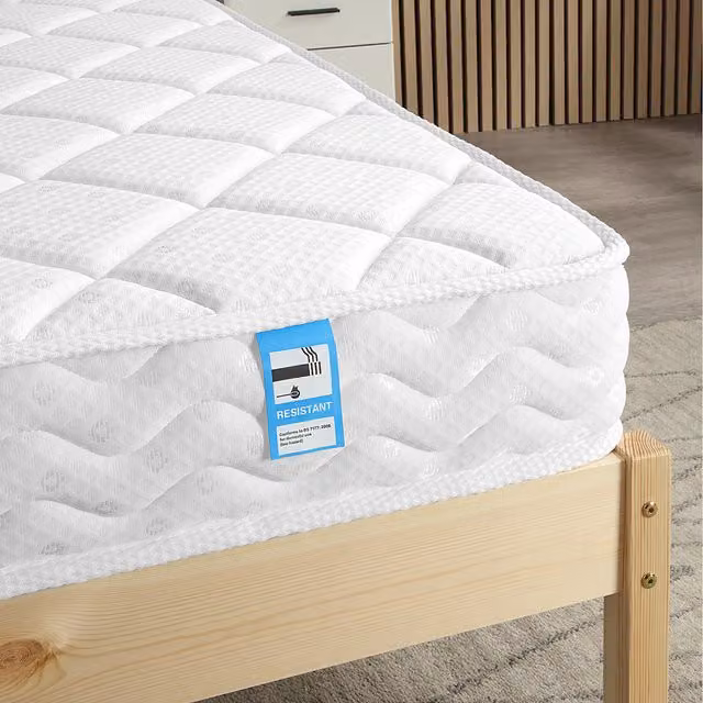 Home Treats King Size Hybrid Pocket Sprung and Memory Foam Mattress in White, W: 180 cm x D: 200 cm