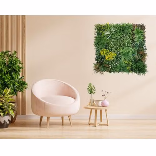Ark Mat Green Artificial Plant Wall Panel, W: 100 cm, H: 100 cm – 2