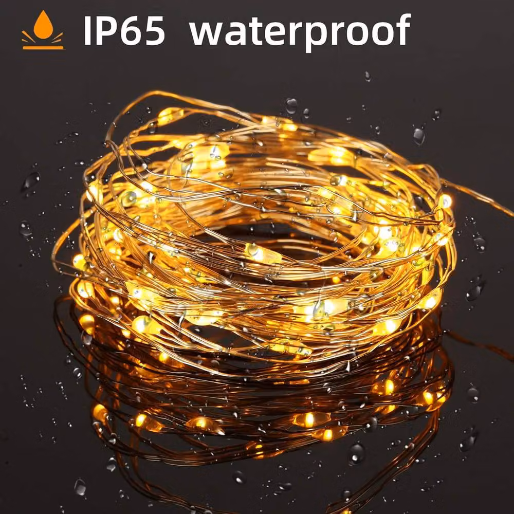 Garwarm White LED Curtain Fairy Lights with 300 LEDs, Remote Control, Timer and Dimmable Settings, W/H: 3 x 3 m – 5