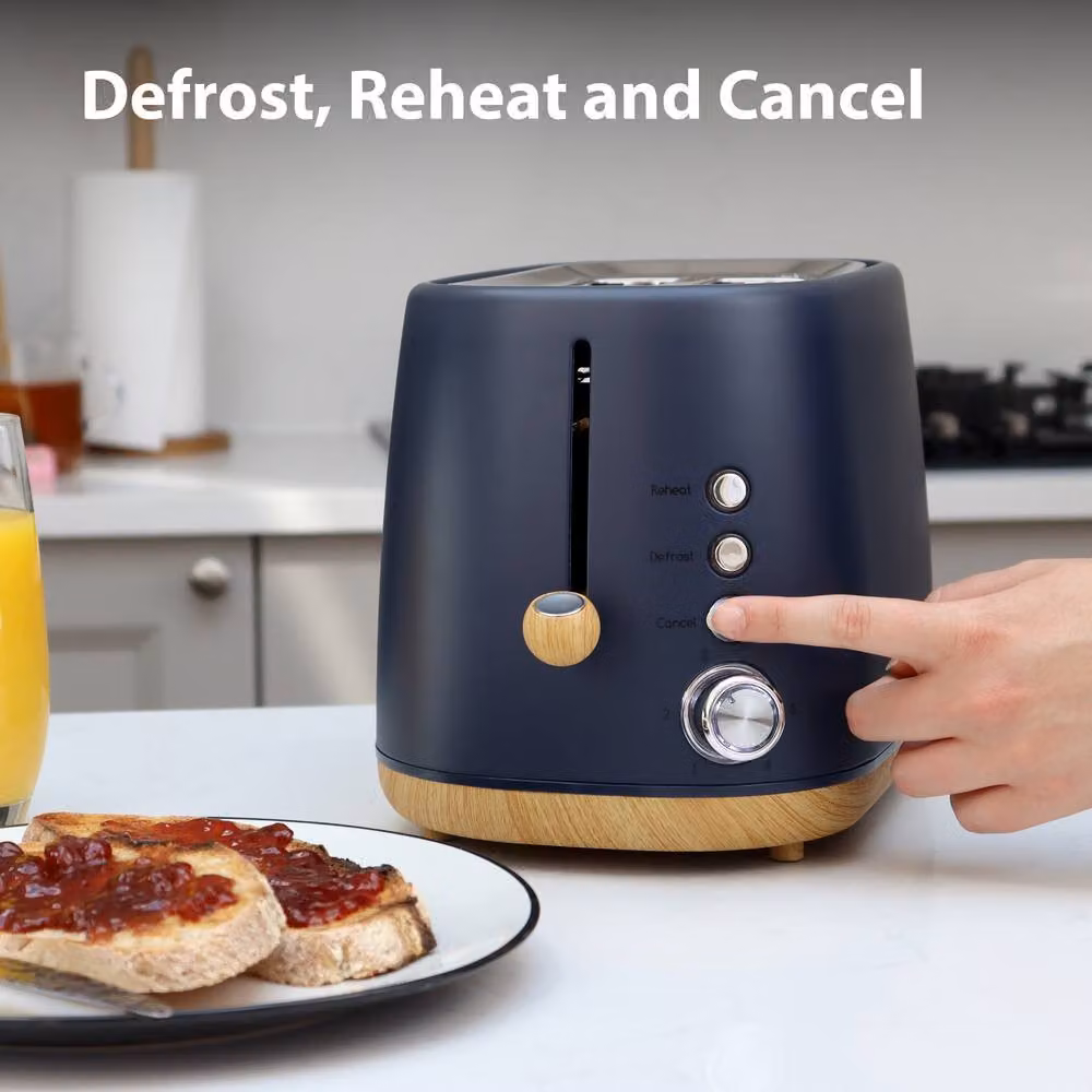 Statesman 2 Slice Scandi Toaster in Dark Navy Blue – 7