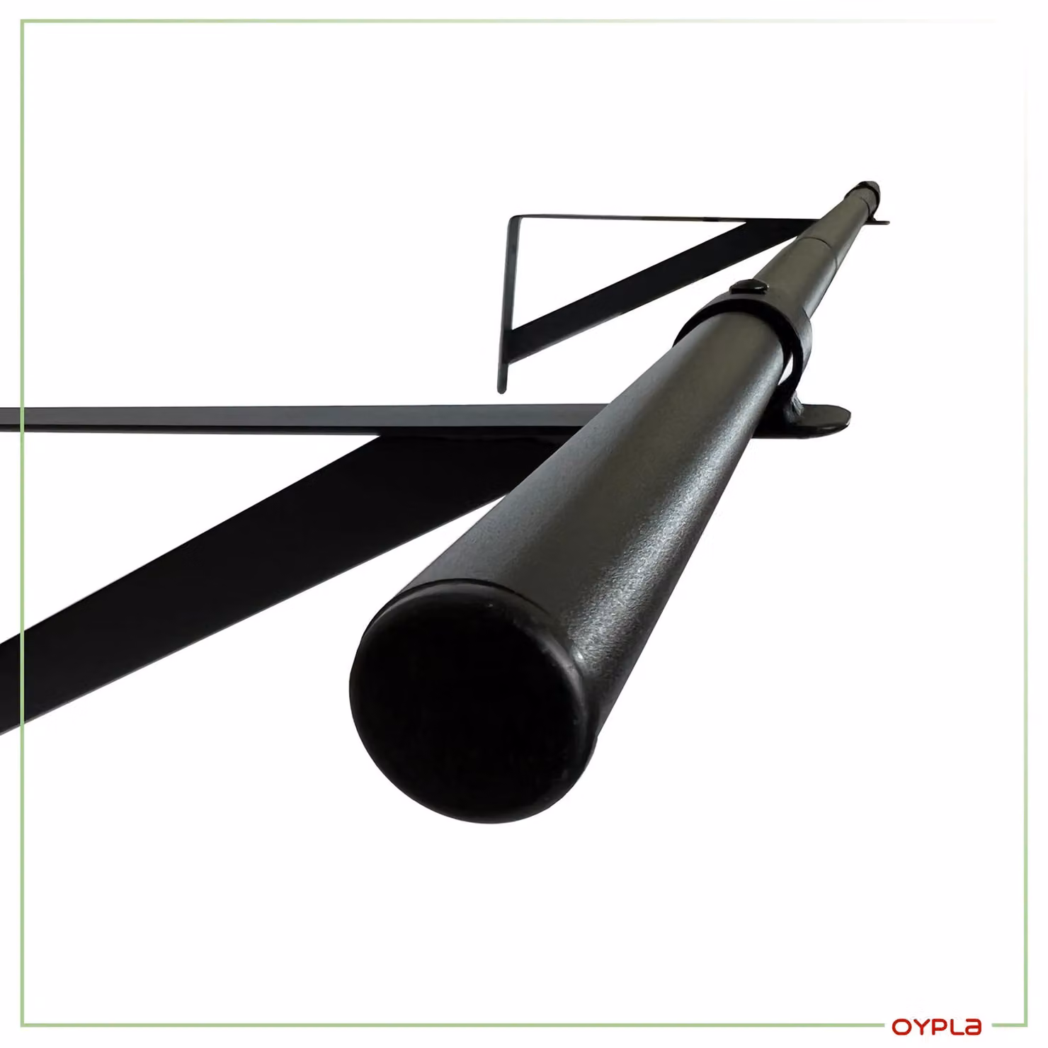 Oypla Heavy Duty All Metal Wall Mounted Garment Clothes Rail, Black, W: 121.92 cm, D: 32.3 cm, H: 32.3 cm – 3