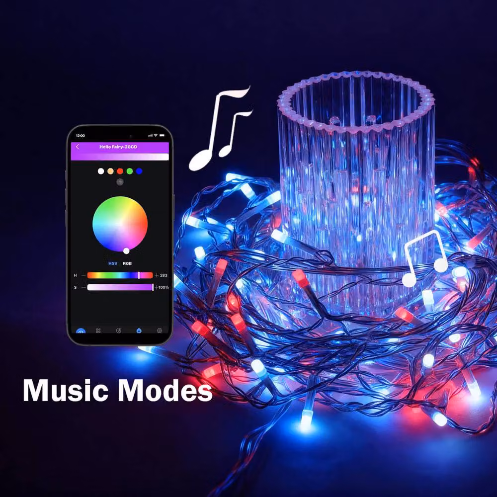 Bright Zeal 2 Pack RGB Smart Icicle Christmas Lights, 299 LED, White and Multicolour – 2