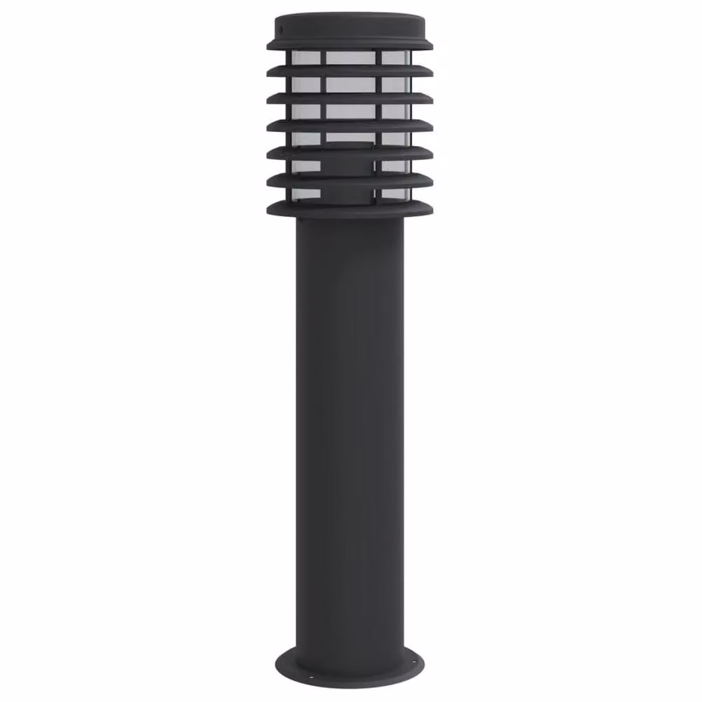 Berkfield Home Set of 3 Black Stainless Steel Outdoor Floor Lamps, Height: 60 cm – 3