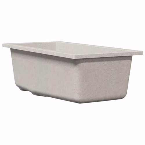 vidaXL Granite Composite Kitchen Sink in Beige, W/D/H: 44 x 21 x 14 cm