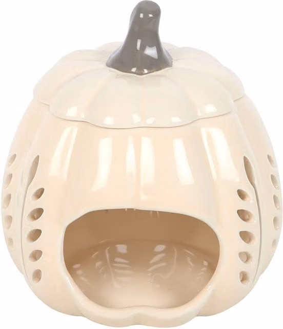 Something Different Pumpkin Oil Burner in Beige Ceramic