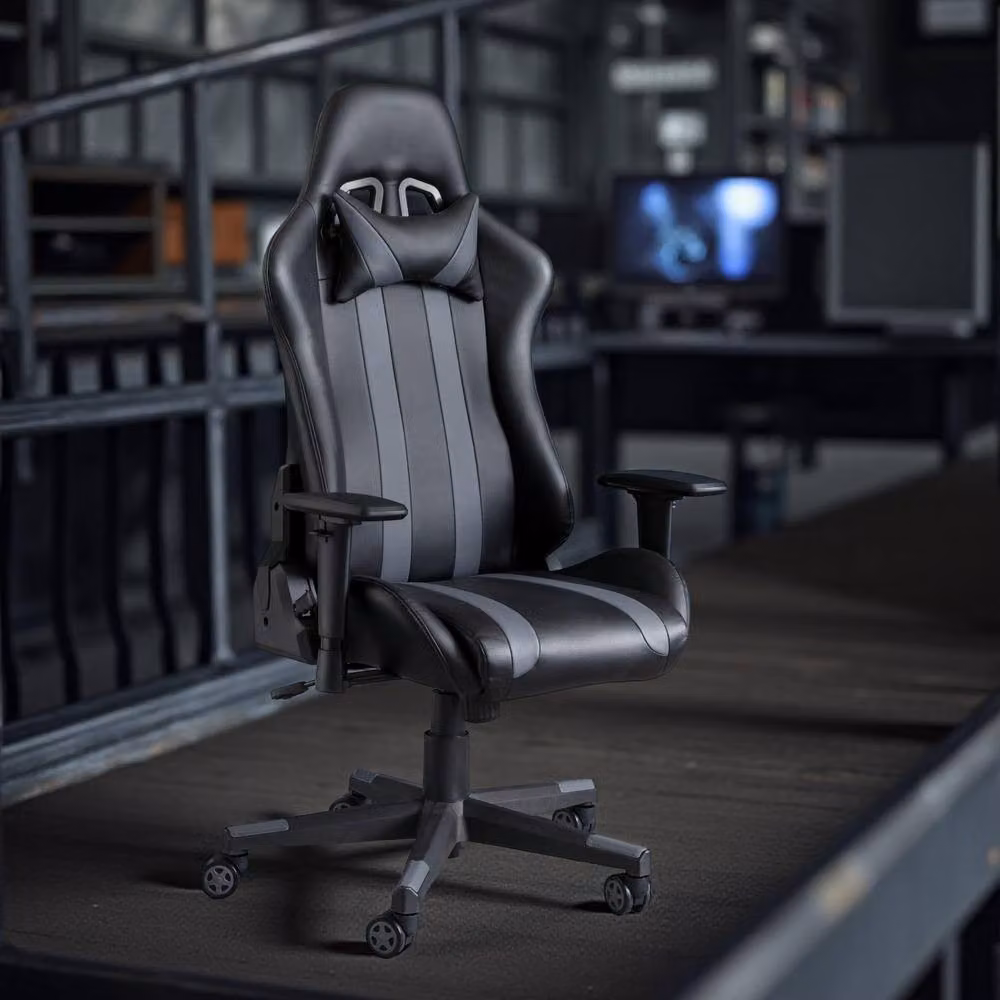 Cheshire Pro Titan Gaming Chair in Black and Grey Synthetic Leather – 3