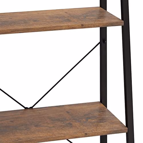 vidaXL 3-Tier Industrial Freestanding Standing Shelf in Brown and Black, W/D/H: 56 x 35 x 108 cm – 3
