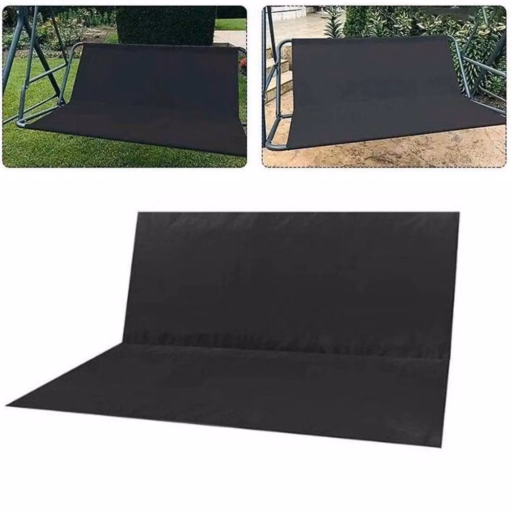 FLAVORA Black 3 Seater Garden Swing Bench Seat Cover Replacement, W: 148 cm, D: 51 cm, H: 51 cm – 2