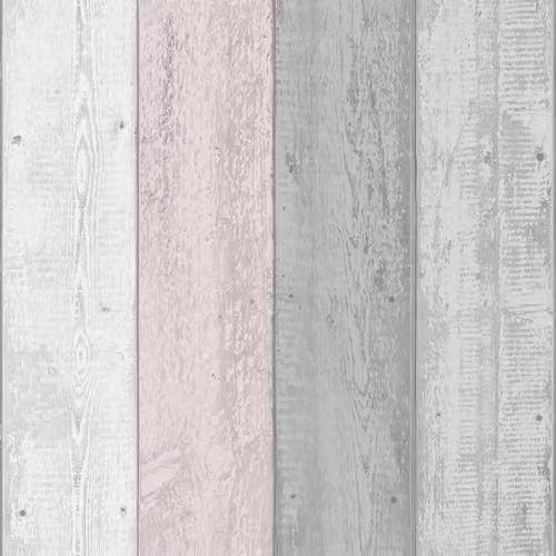 Arthouse Pink and Grey Painted Wood Effect Wallpaper 902809 – 1