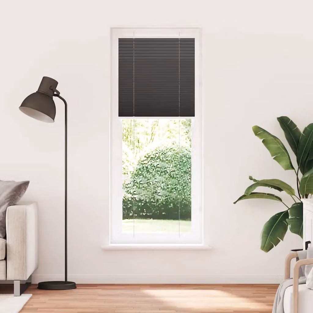 Berkfield Home Single Pleat Corded Blind in Black, W/H: 74.4 x 200 cm – 2