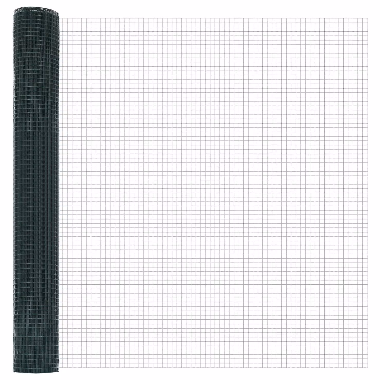Berkfield Home Green Powder-Coated Steel Welded Wire Fence with 13 Flanged Posts, 1 x 50 m – 5
