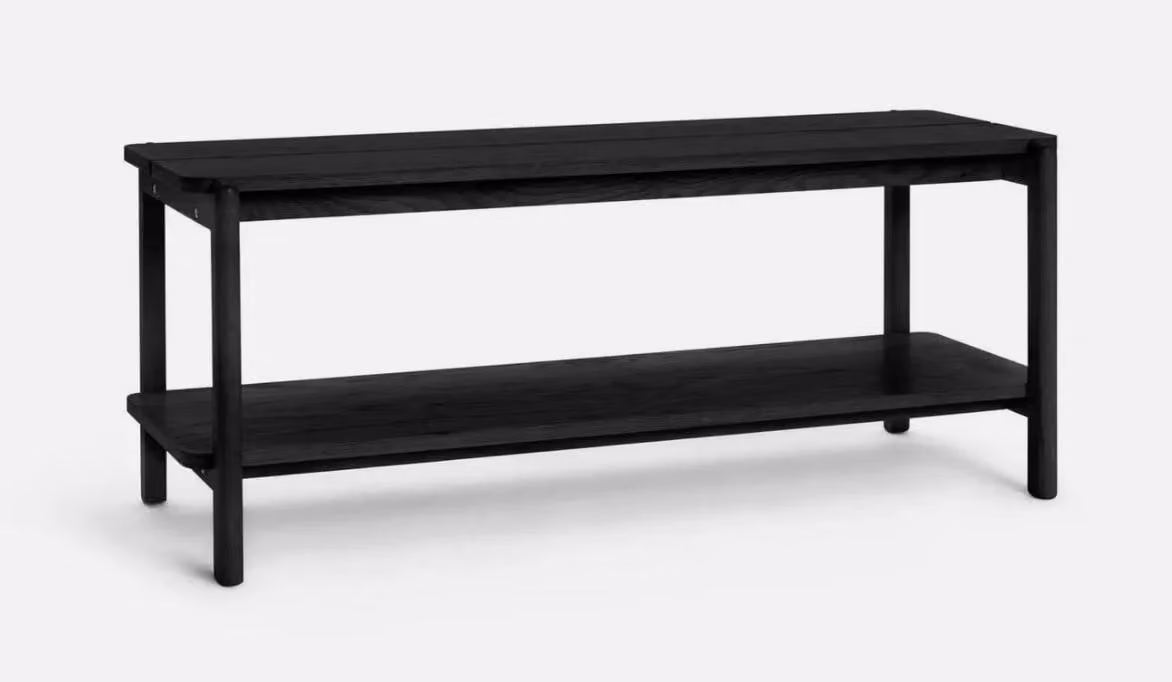 Nel Black Oak Wood TV Unit W: 120 cm, D: 48 cm, H: 48 cm