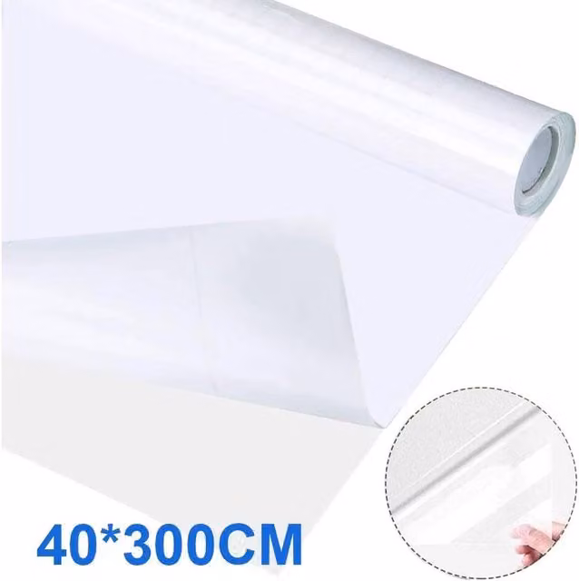 NESTLUNE Self Adhesive Clear Transparent Sticky Back Wallpaper, W: 100 cm, H: 15 cm, Length: 3 m