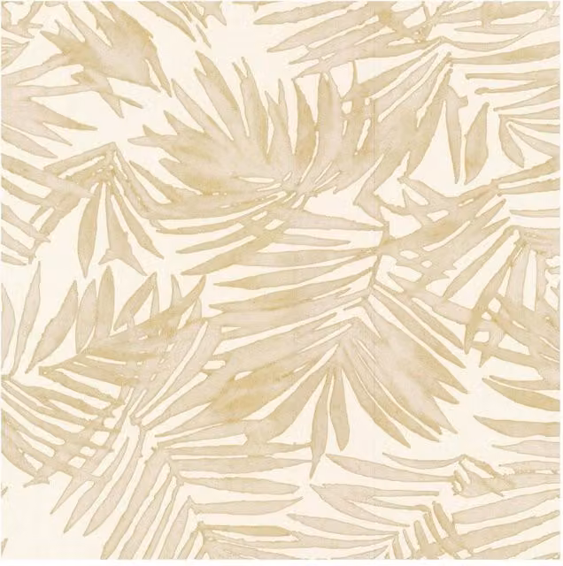 Boutique Amazonia Gold Botanical Floral Vinyl Wallpaper, Gold, Width: 52 cm