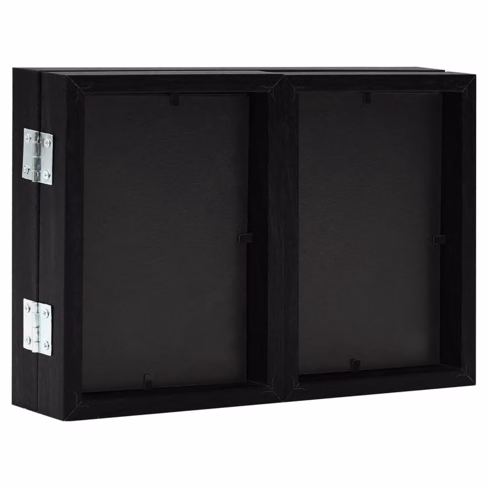 Berkfield Home Trifold Photo Frame Collage in Black, W: 28 cm, H: 18 cm – 4