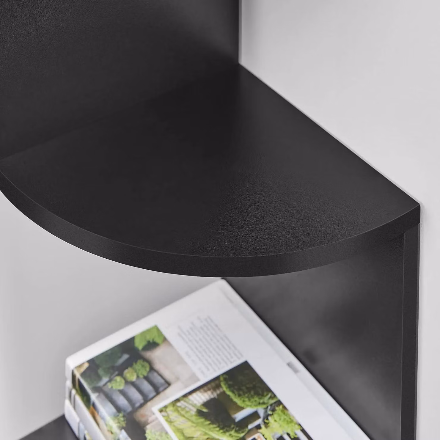 VASAGLE 5 Tier Black Wall Mounted Corner Shelf for Display and Decoration – 4