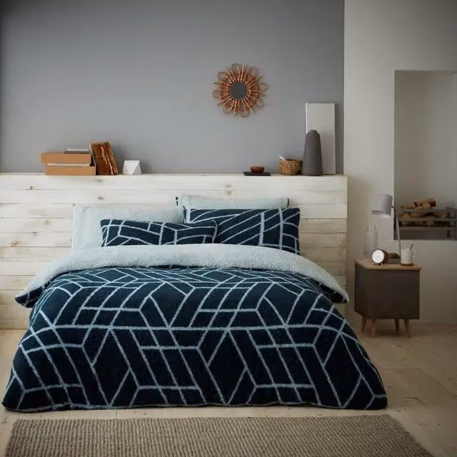 GC GAVENO CAVAILIA Green Teddy Fleece Duvet Cover Set, King Size – 1