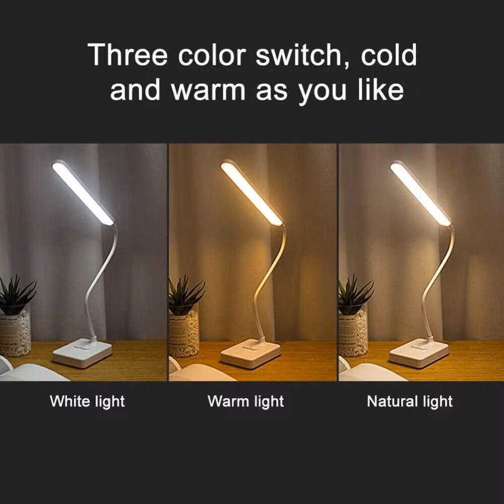 VOGREX Dimmable LED Desk Lamp with Touch Control and USB Port, White – 3