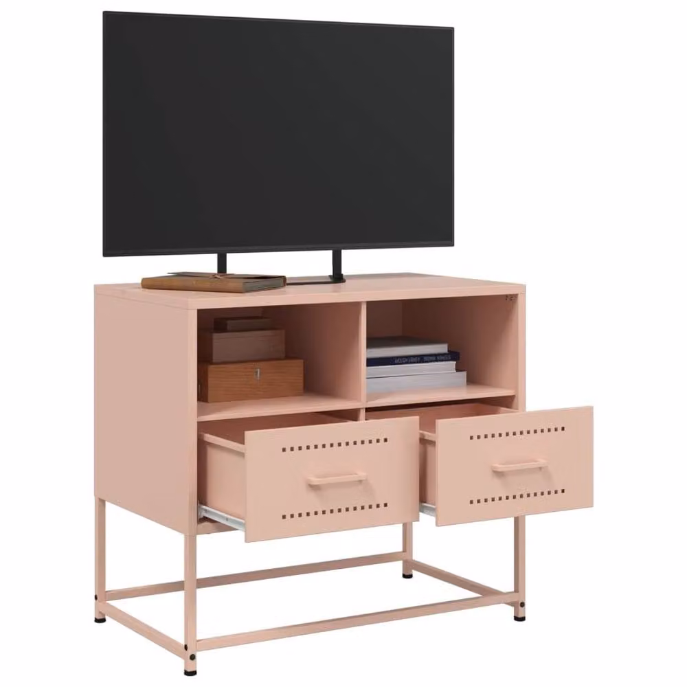 Berkfield Home Pink Metal Industrial TV Cabinet W: 68 cm, D: 39 cm, H: 60.5 cm – 4
